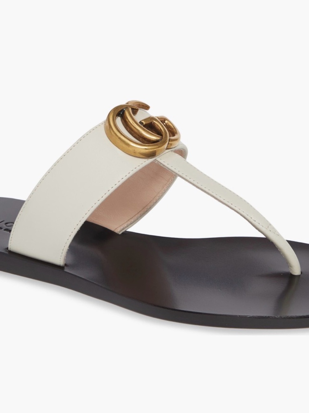 LIKE NEW Gucci White Marmont GG Sandals - Picture 8 of 13